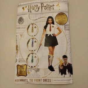 Harry Potter Halloween  tie front dress with 4 ties Large Costume